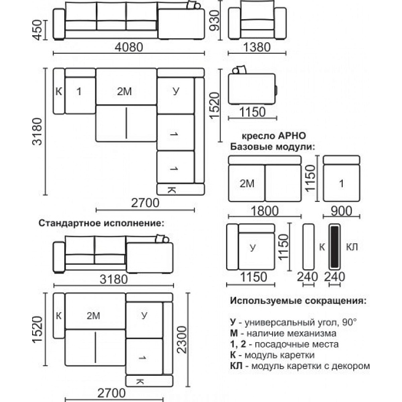 «Арно 2А» модульный диван фото №3