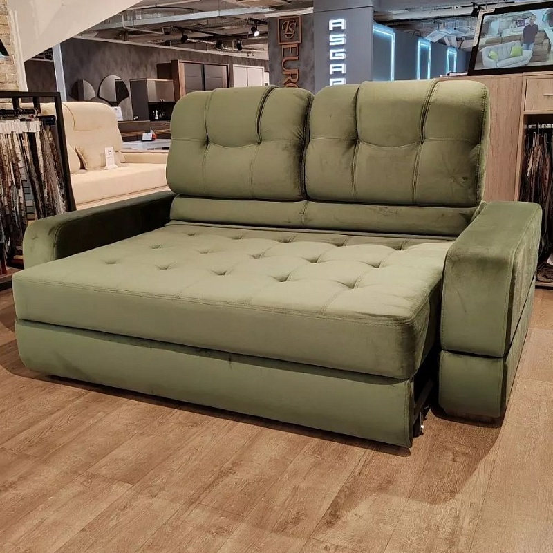 «Альфа Мини» прямой диван (зеленый) фото №6