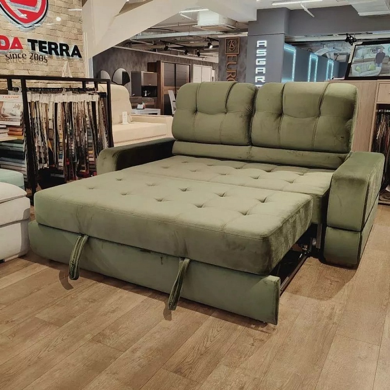 «Альфа Мини» прямой диван (зеленый) фото №5